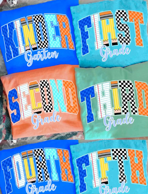 Retro Boy School Grade Levels (Choose Yours) 08826