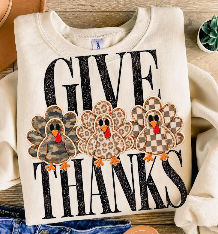 Give Thanks Turkeys 09449