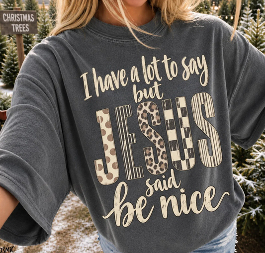 I Have a Lot to Say But Jesus Said Be Nice 09639