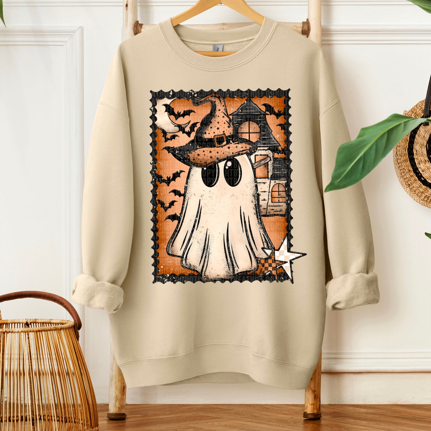 Vintage Ghost Stamp 01221