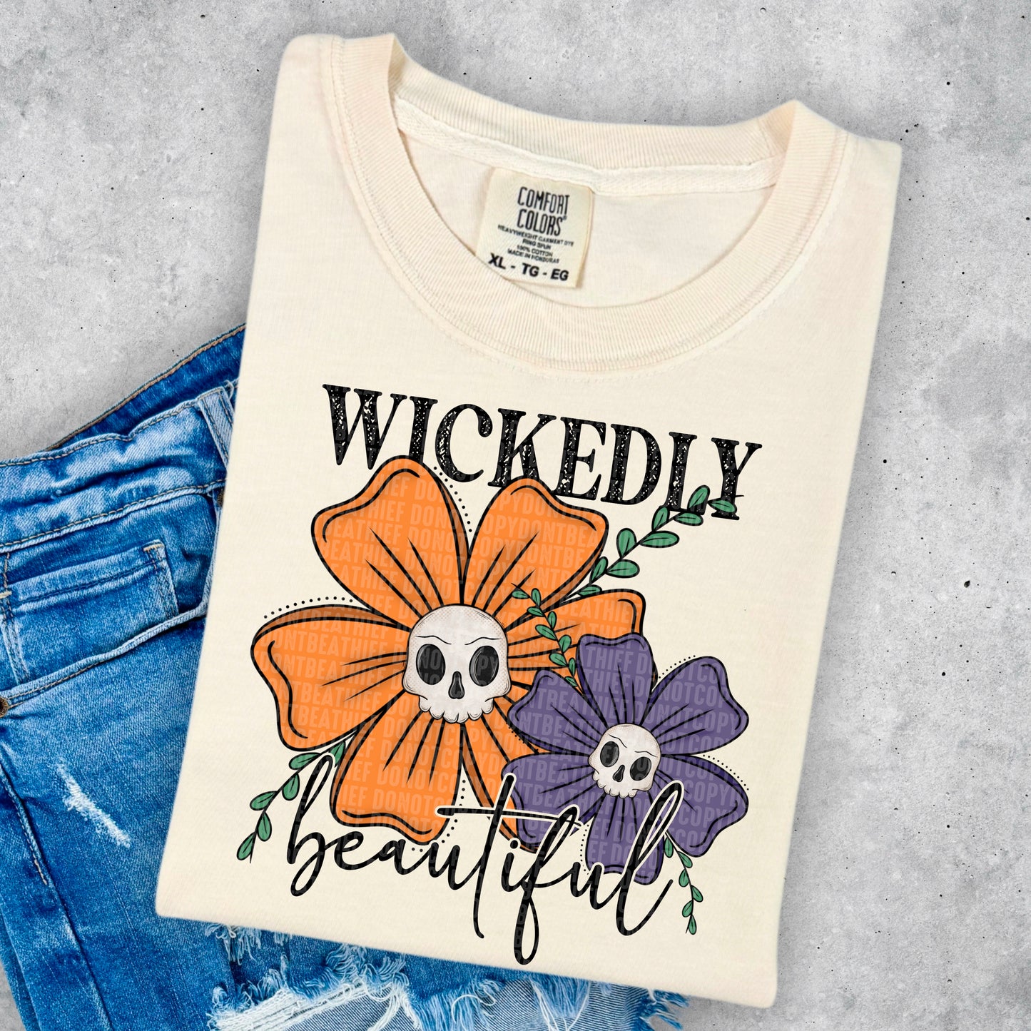 Wickedly Beautiful Floral Skull 04696