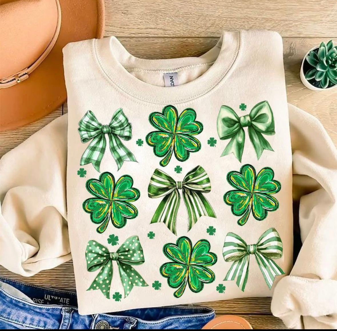 St. Patrick's Day Shamrock Coquette Collage Grid 07405