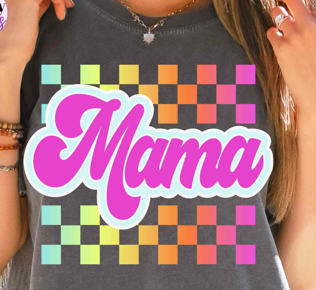 Checkered Mama Gradient Rainbow 02169