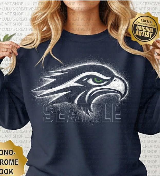 Seattle Seahawks Halftone 07928