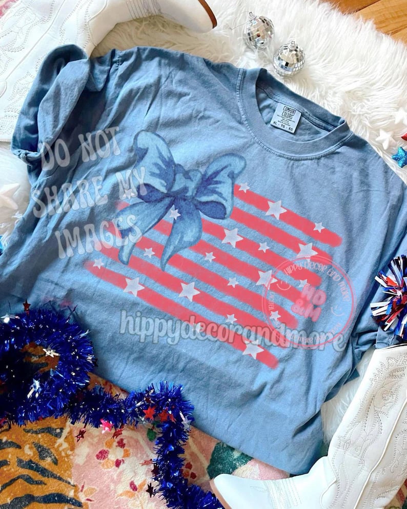 USA Flag Coquette Bow 07804