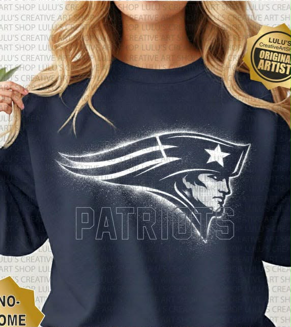 New England Patriots Halftone 07929