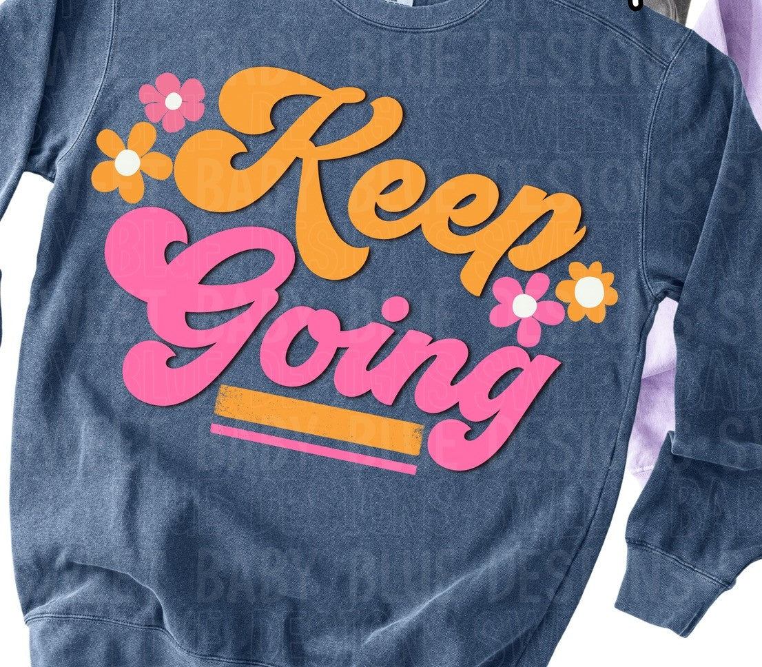 Retro Floral Keep Going 07949