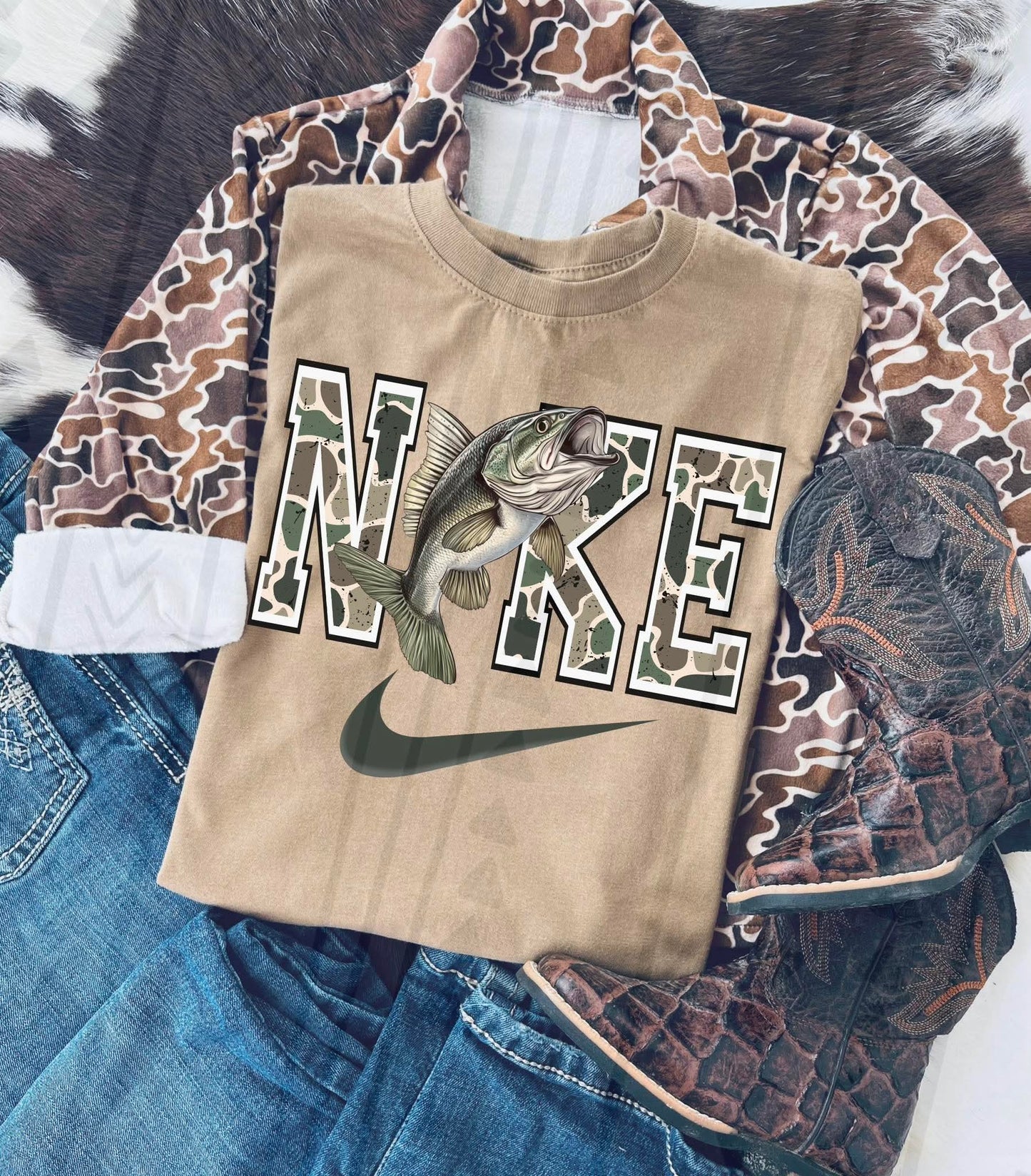 Swoosh Camo Bass Fish 06753
