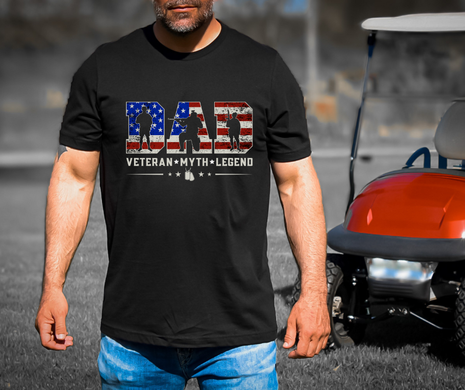 Dad Veteran Myth Legend DTF Transfer 06256