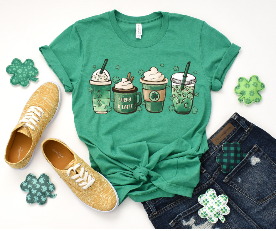 Lucky a Latte DTF Transfer 06436