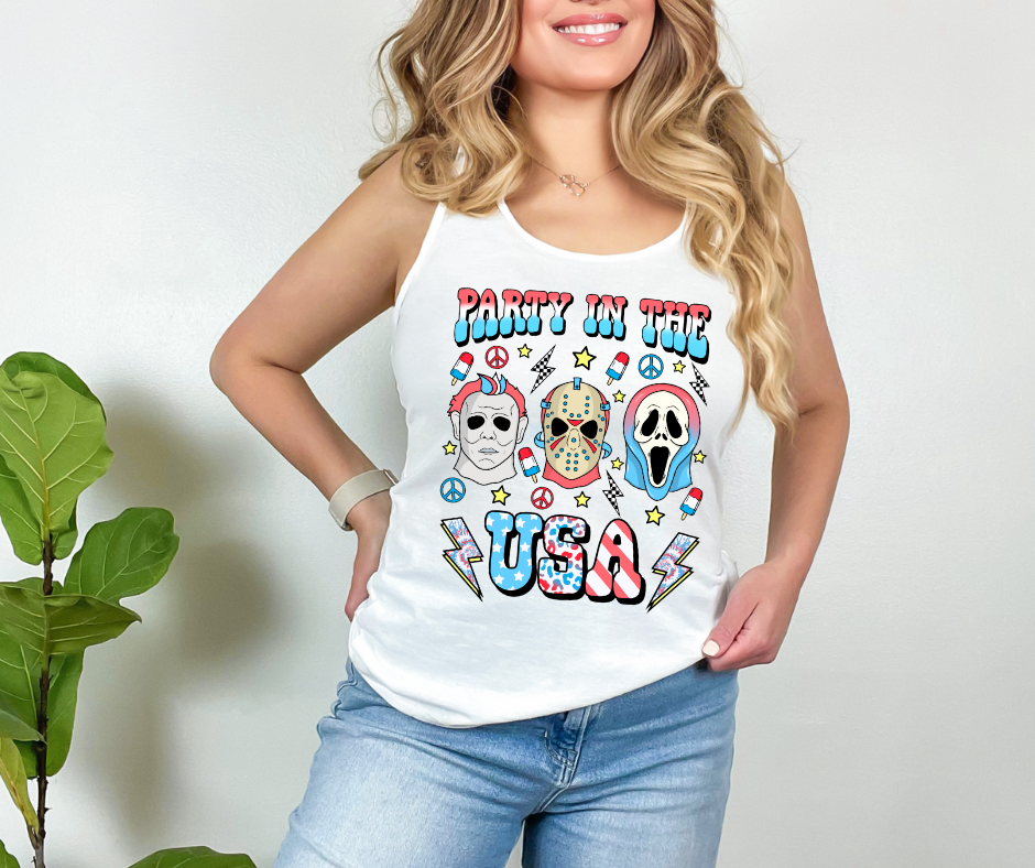 Party in the USA Horror DTF Transfer 06268