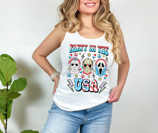 Party in the USA Horror DTF Transfer 06268