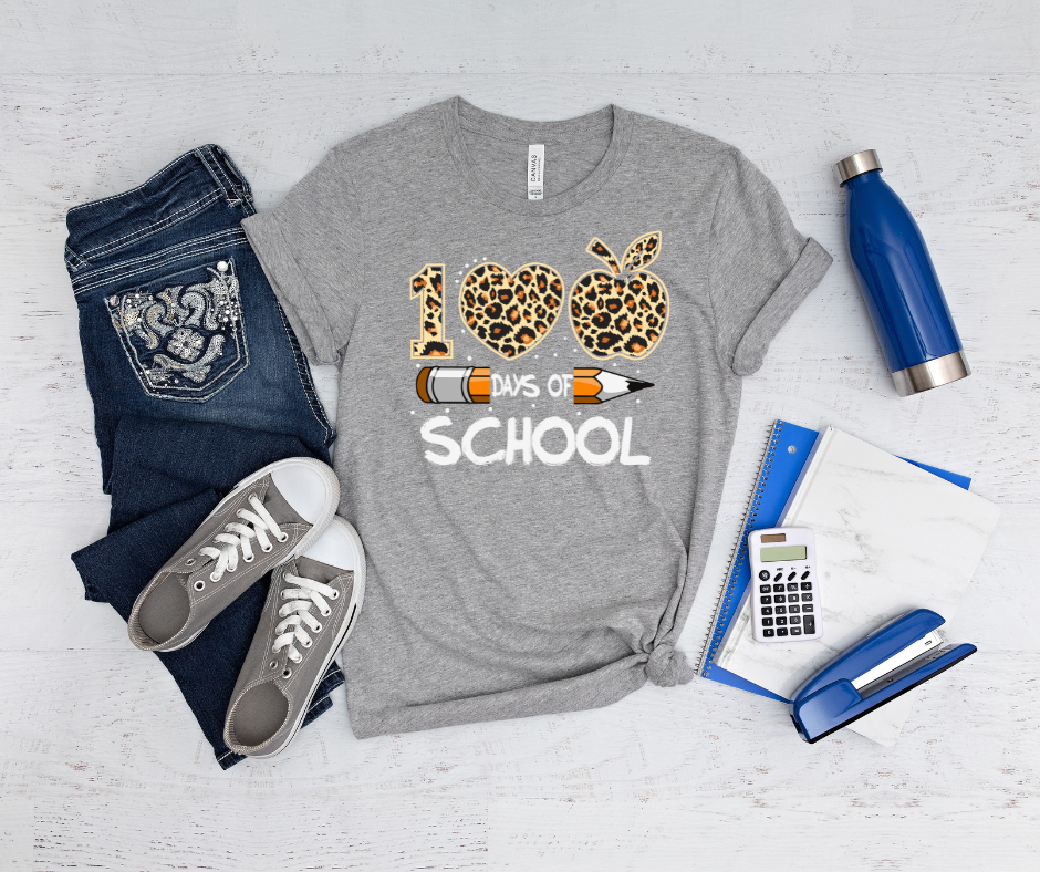 Leopard 100 Days of School DTF Transfer 06464