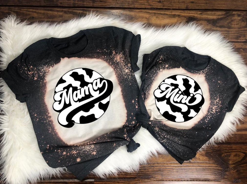 Mama Mini Cowhide Circle DTF Transfer 06320