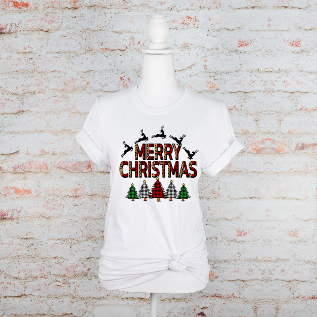 Merry Christmas Reindeer Flying DTF Transfer 06578