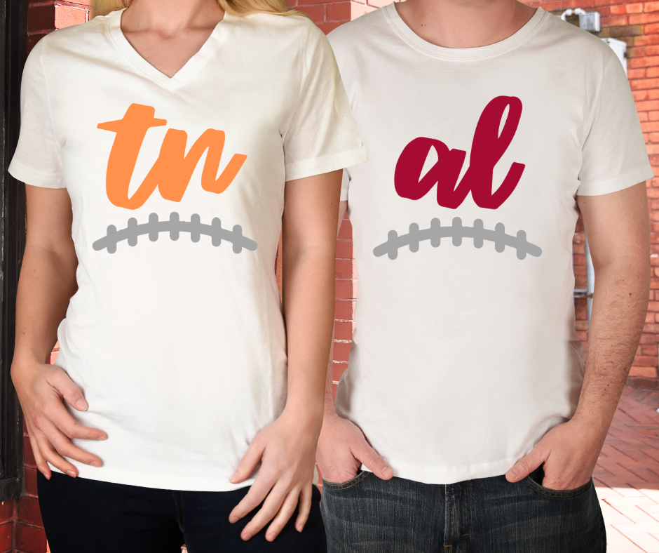 Custom State Football Stitches DTF Transfer 06561