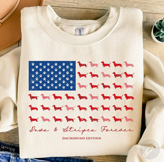 Dachshund American Flag 08332