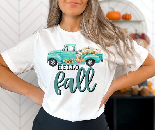 Hello Fall Truck DTF Transfer 06036