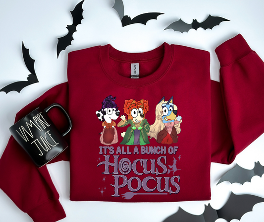 It's All a Bunch of Hocus Pocus Blue Dog DTF Transfer 06076