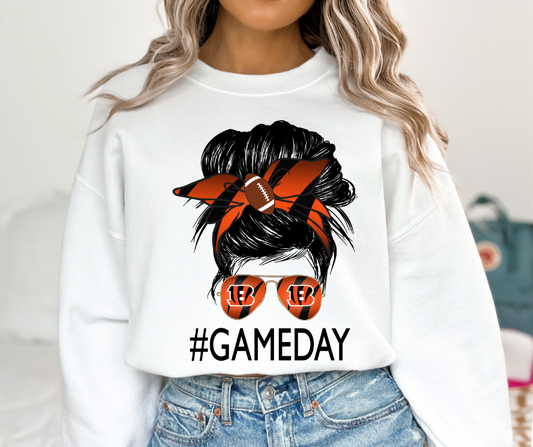 Cincinnati Bengals Messy Bun DTF Transfer 06118