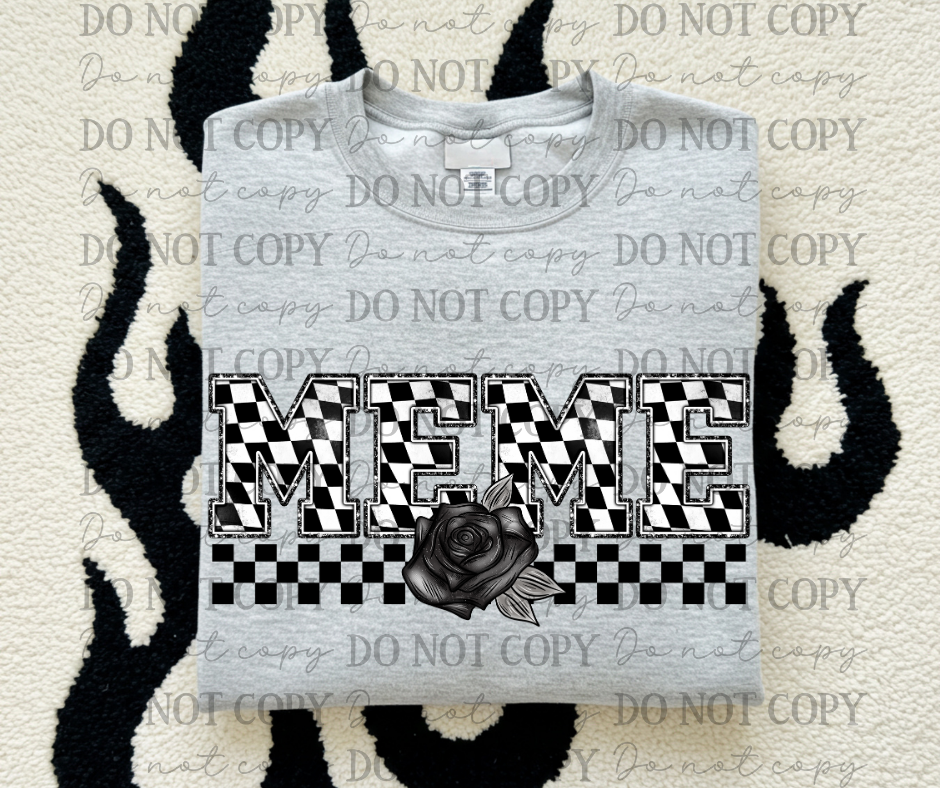 Checkered Rose Name Titles (Choose Yours) 07008