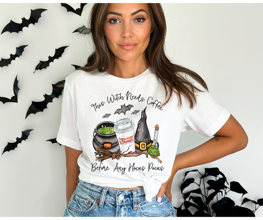 This Witch Needs Coffee Before Any Hocus Pocus DTF Transfer 06049