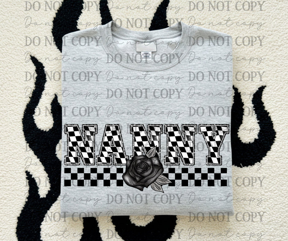 Checkered Rose Name Titles (Choose Yours) 07008