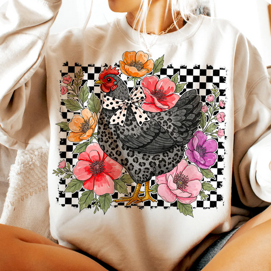 Floral Leopard Rooster 00467