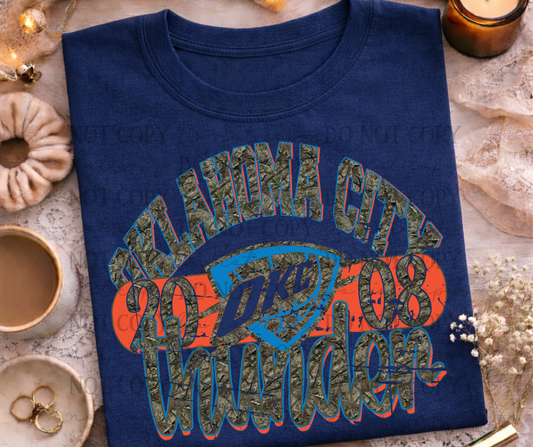 Camo Color OKC Thunder Up Basketball 07651