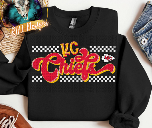 Retro Checkered KC Chiefs 03030