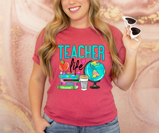 Teacher Life Globe Stacked Books 05030