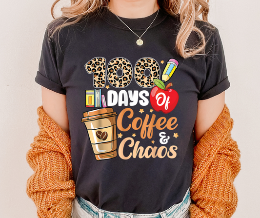 100 Days of Coffee and Chaos DTF Transfer 05562