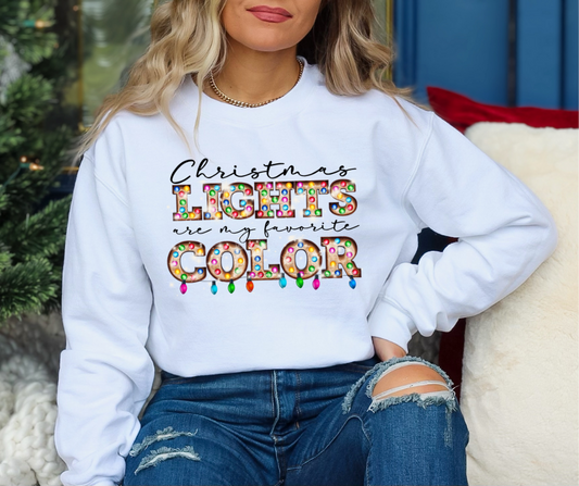 Christmas Lights Are My Favorite Color DTF Transfer 05968