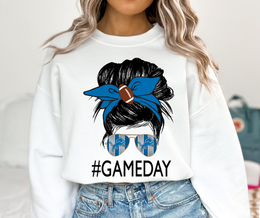 Detroit Lions Messy Bun DTF Transfer 06112