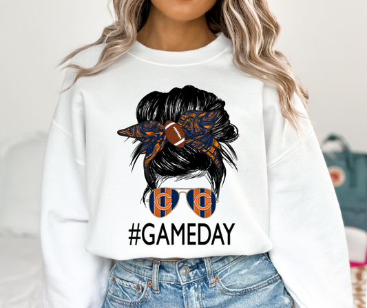 Chicago Bears Messy Bun DTF Transfer 06111