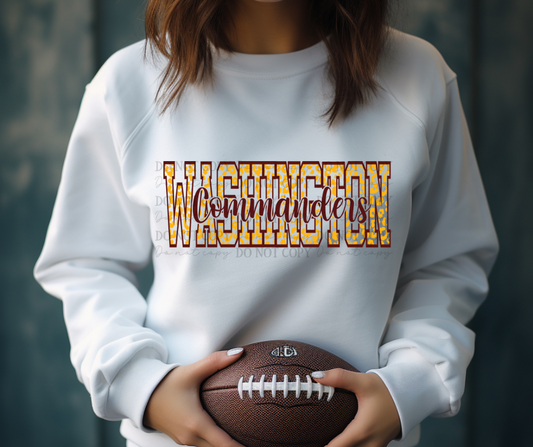 Leopard Washington Commanders 03517