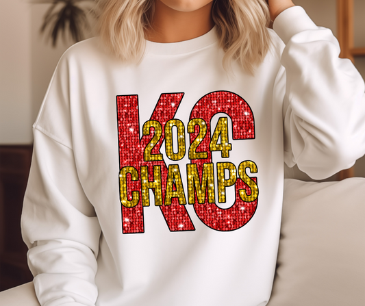 Faux 2024 KC Champs DTF Transfer 05416