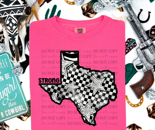Black White Texas Strong 01629