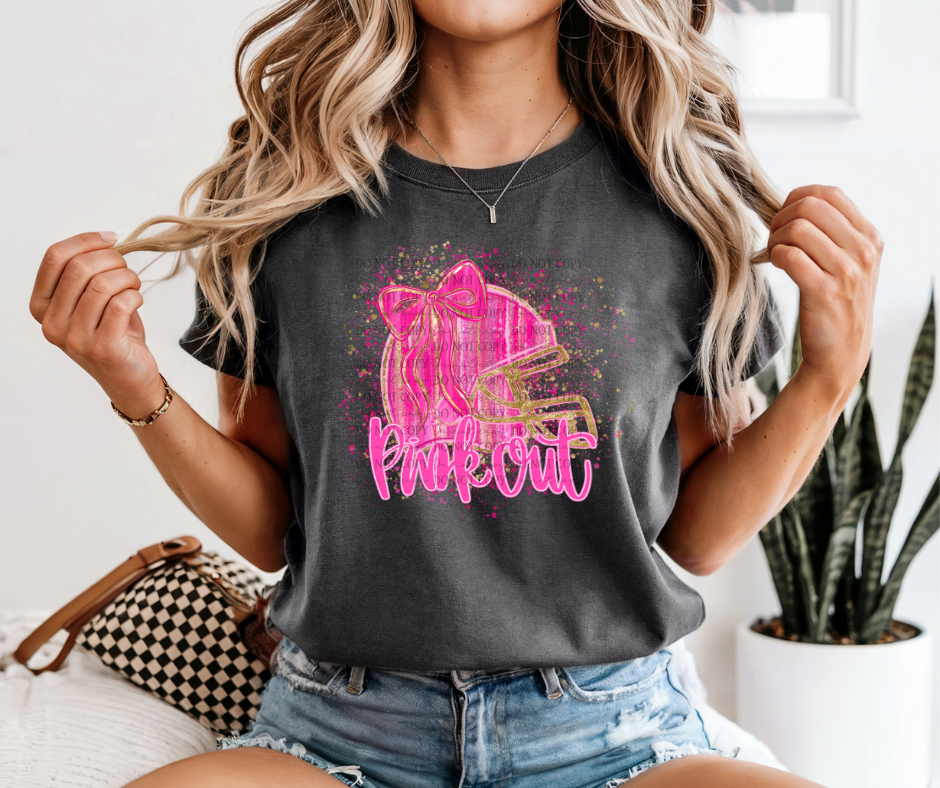 Pink Out Football Coquette Splatter 00928