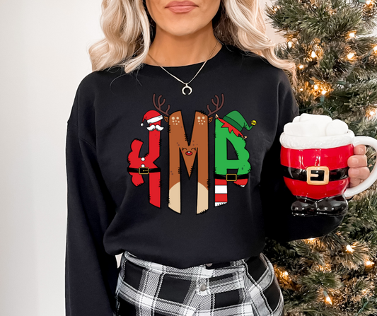 Custom Christmas Monogram DTF Transfer 05974