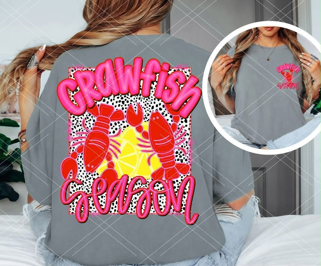 Pink Dotted Crawfish Season (Pocket Included) 07228