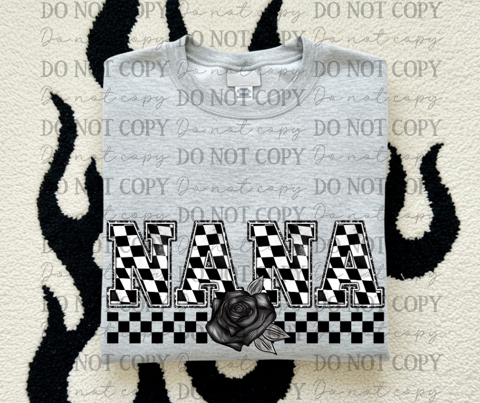 Checkered Rose Name Titles (Choose Yours) 07008