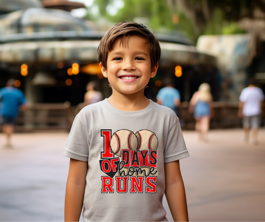 100 Days of Home Runs DTF Transfer 05560