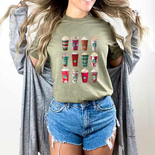 Christmas Coffee Collage DTF Transfer 05864