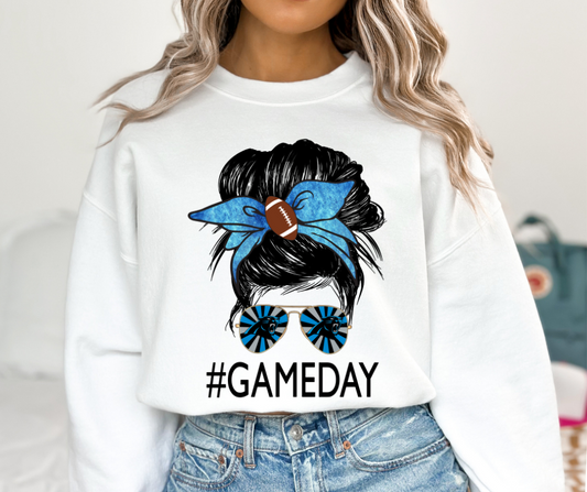 Carolina Panthers Messy Bun DTF Transfer 06108