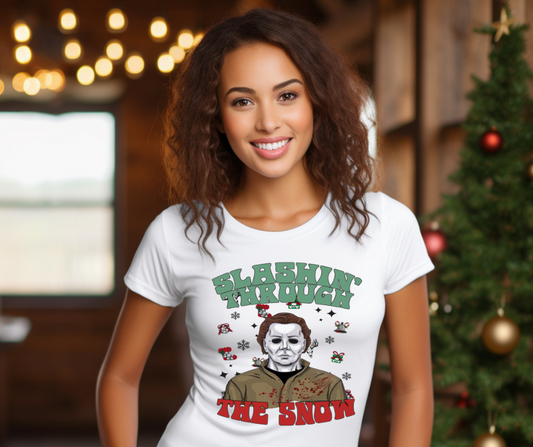 Slashin' Through The Snow DTF Transfer 05744