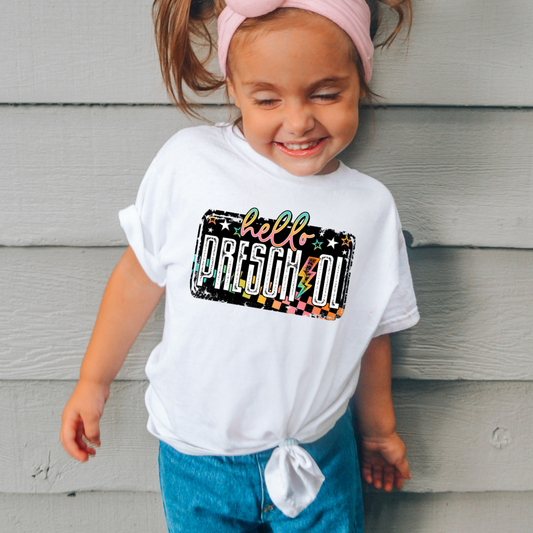 Colorful Hello Preschool DTF Transfer 06169