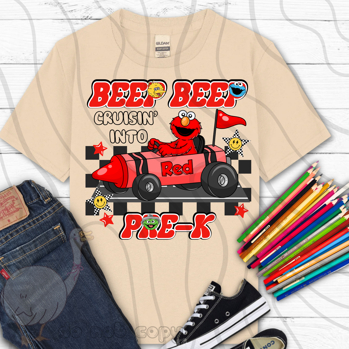 Beep Beep Cruisin into Grade Elmo (Choose Yours) 08697