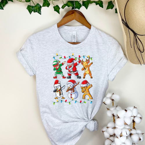 Dabbing Christmas Characters DTF Transfer 05861