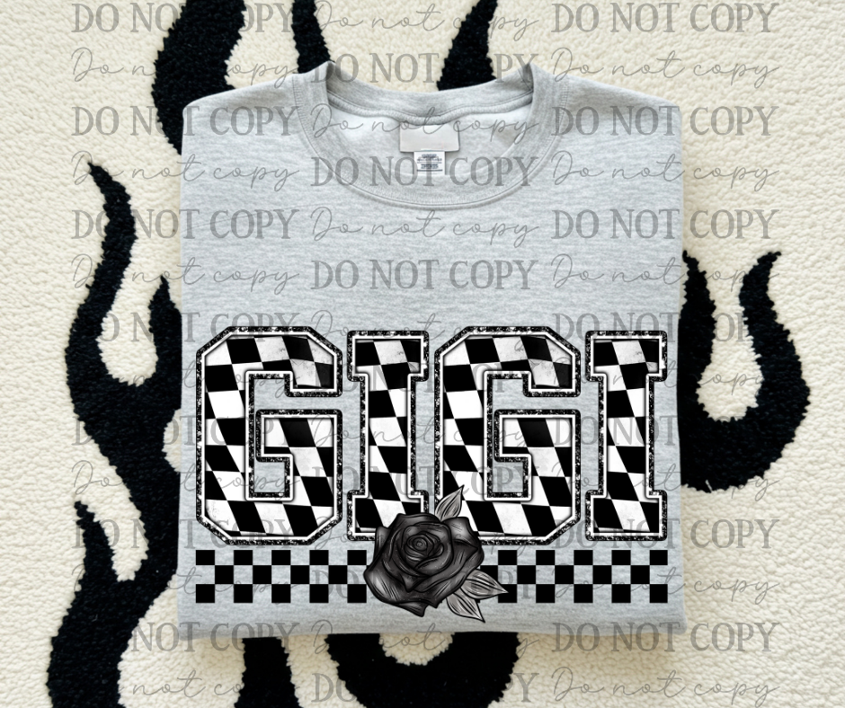 Checkered Rose Name Titles (Choose Yours) 07008